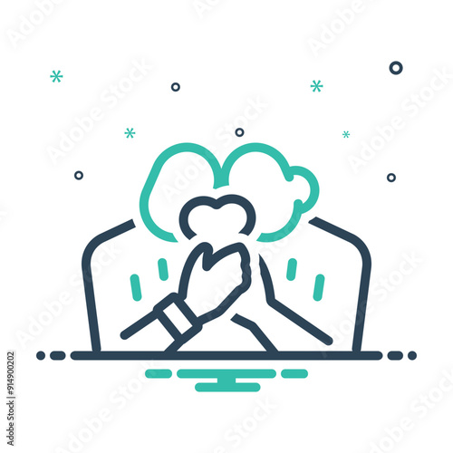 Mix icon for kiss suitor