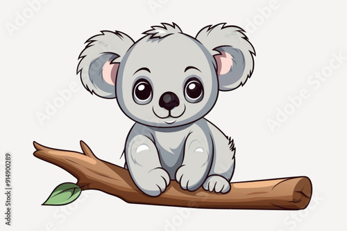 Cute cartoon koala illustration