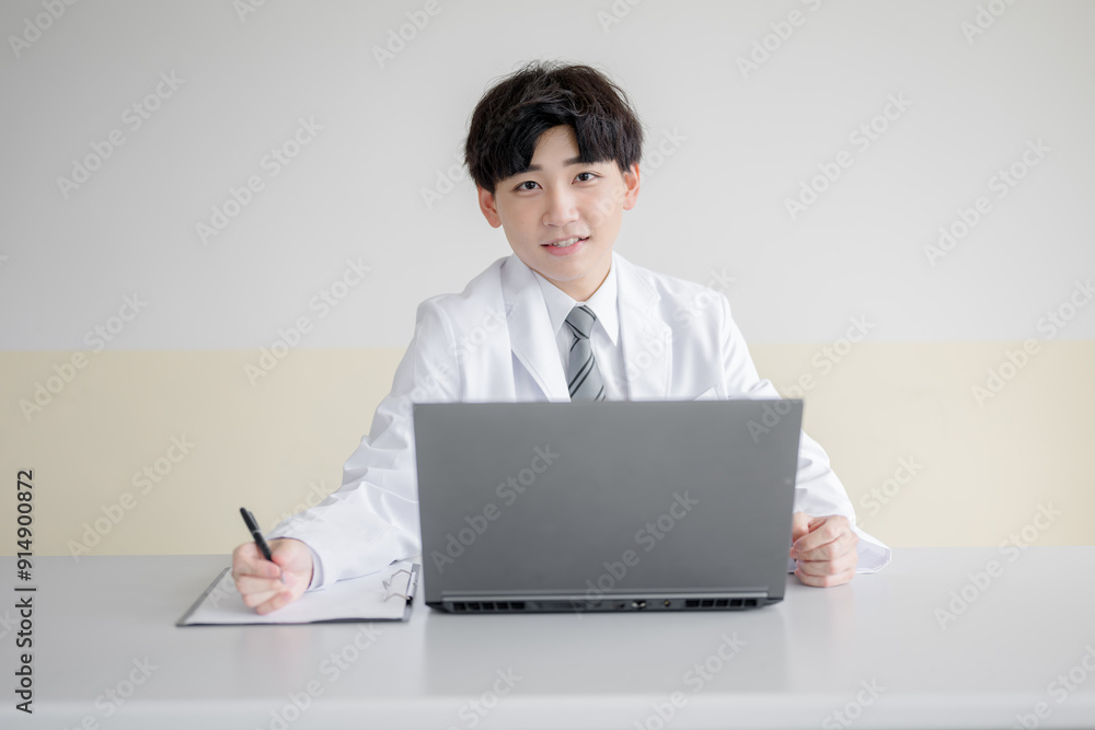 笑顔の白衣男性