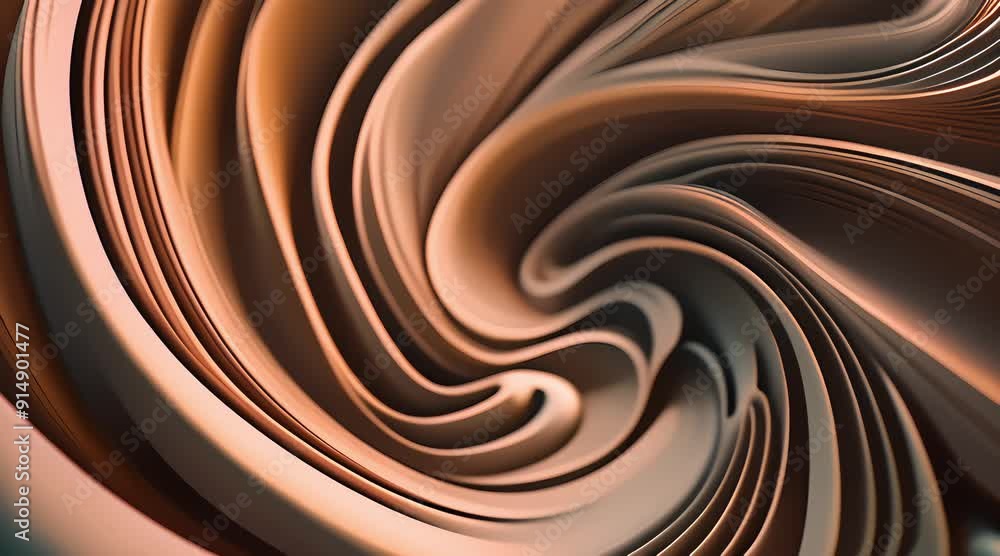 abstract brown background rotating wavy waves, 4k video, generated ai abstract brown background rotating wavy waves, 4k video, generated ai