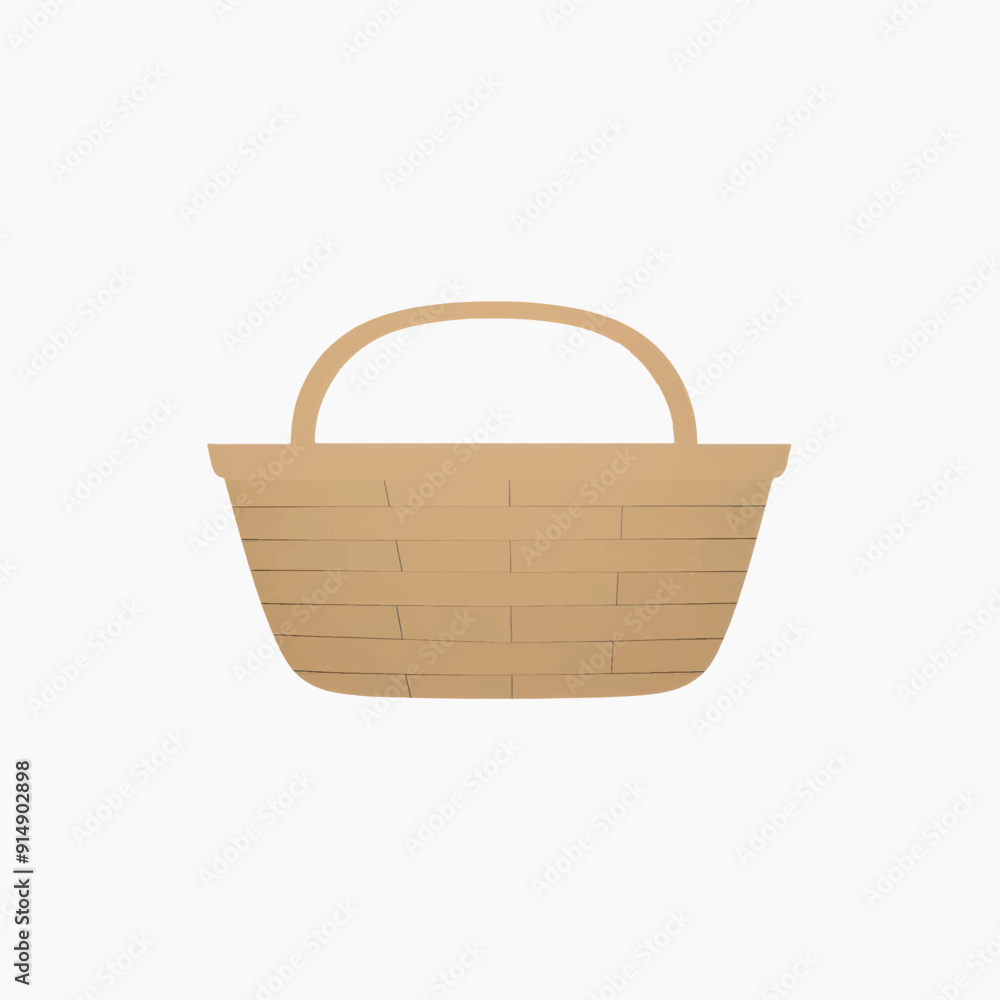 Simple woven basket illustration Simple woven basket illustration