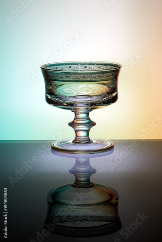 Beautiful retro glass for champagne