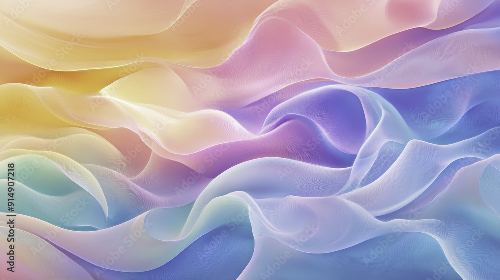Fototapeta premium Abstract Pastel Waves