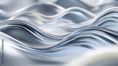 Abstract Silver Waves