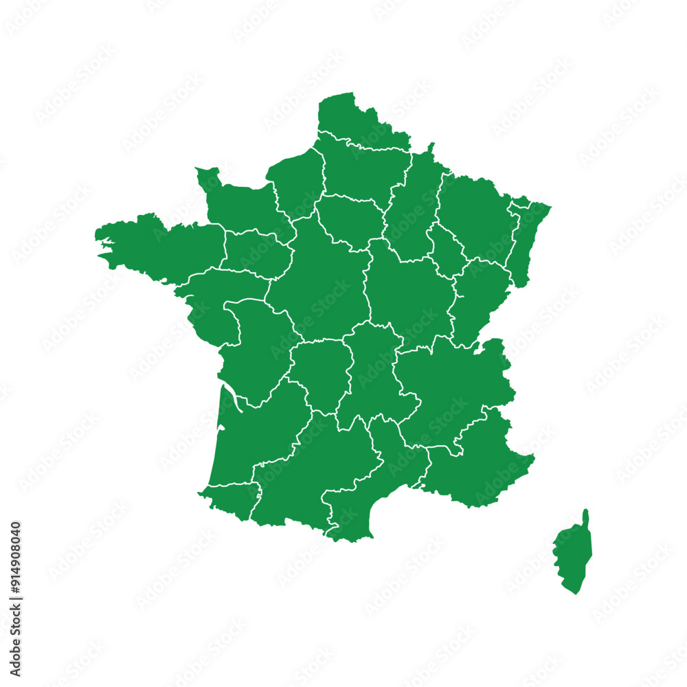 Obraz premium Map of France. Vector France Map on white background. 