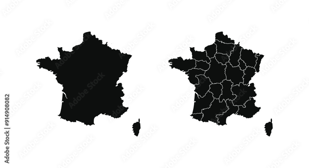 Obraz premium Map of France. Vector France Map on white background. 
