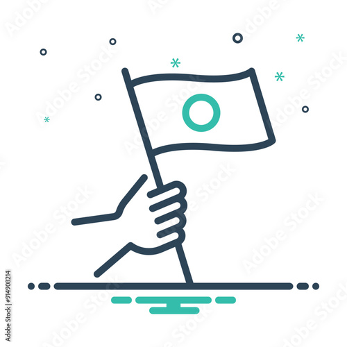Mix icon for patriotism