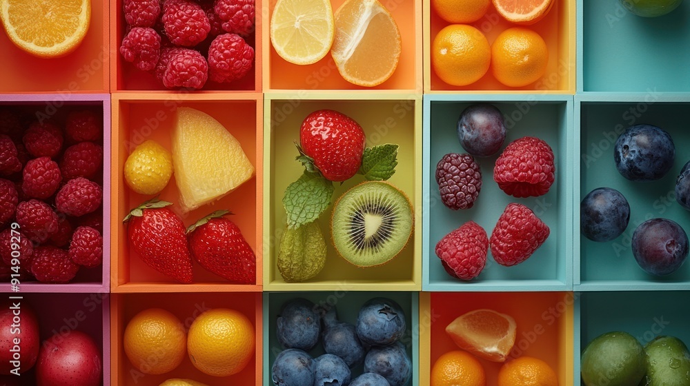 Colorful Fruit Arrangement Colorful Fruit Arrangement