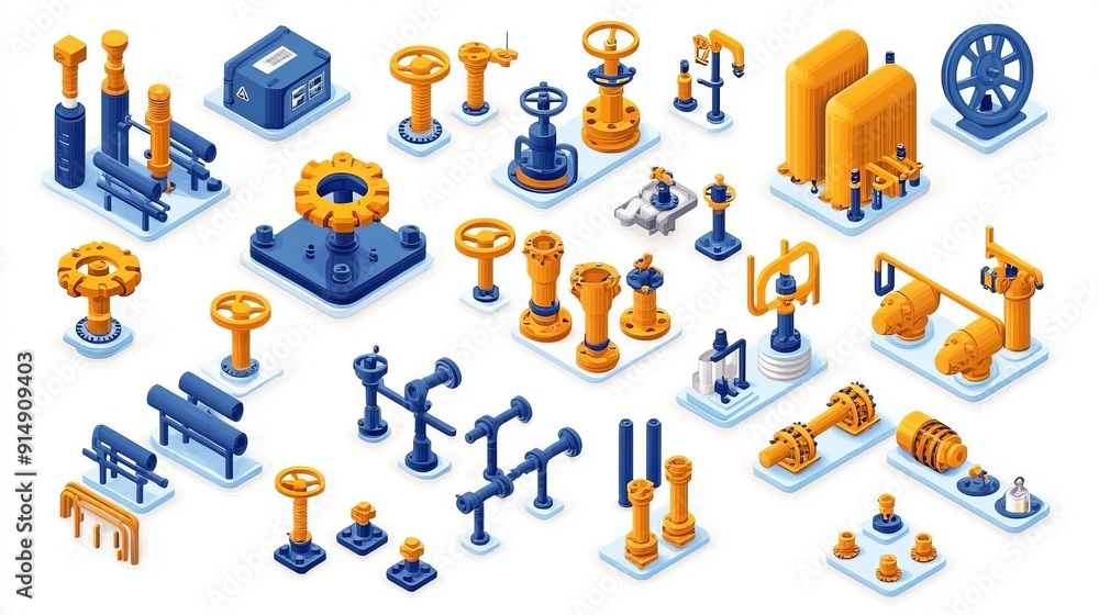 custom made wallpaper toronto digitalIsometric view of valves and piping communications stop valves and appliances for a gas pumping station showing opening or closing of pipeline valves Gas industry and gas transport