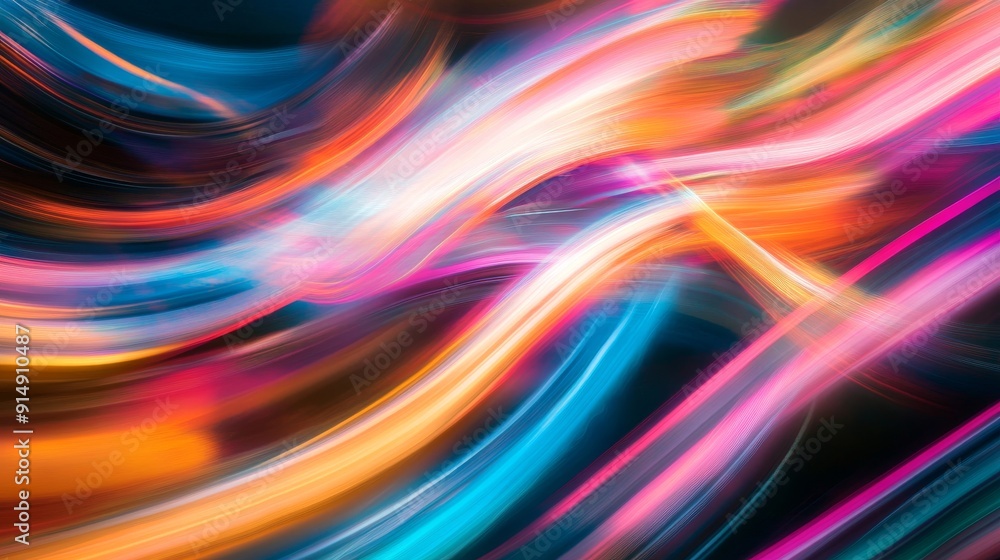 Colorful abstract light streaks, vibrant motion Colorful abstract light streaks, vibrant motion