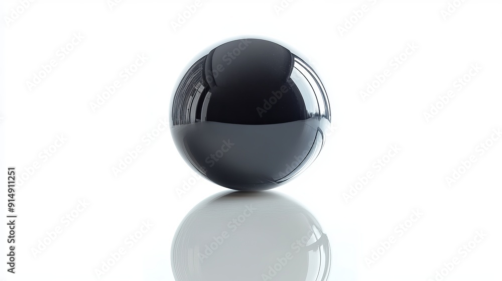 Oil tank ball reflecting on a white background Oil tank ball reflecting on a white background