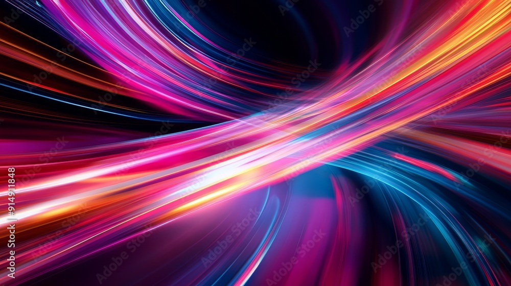 Vibrant abstract light trails in motion Vibrant abstract light trails in motion