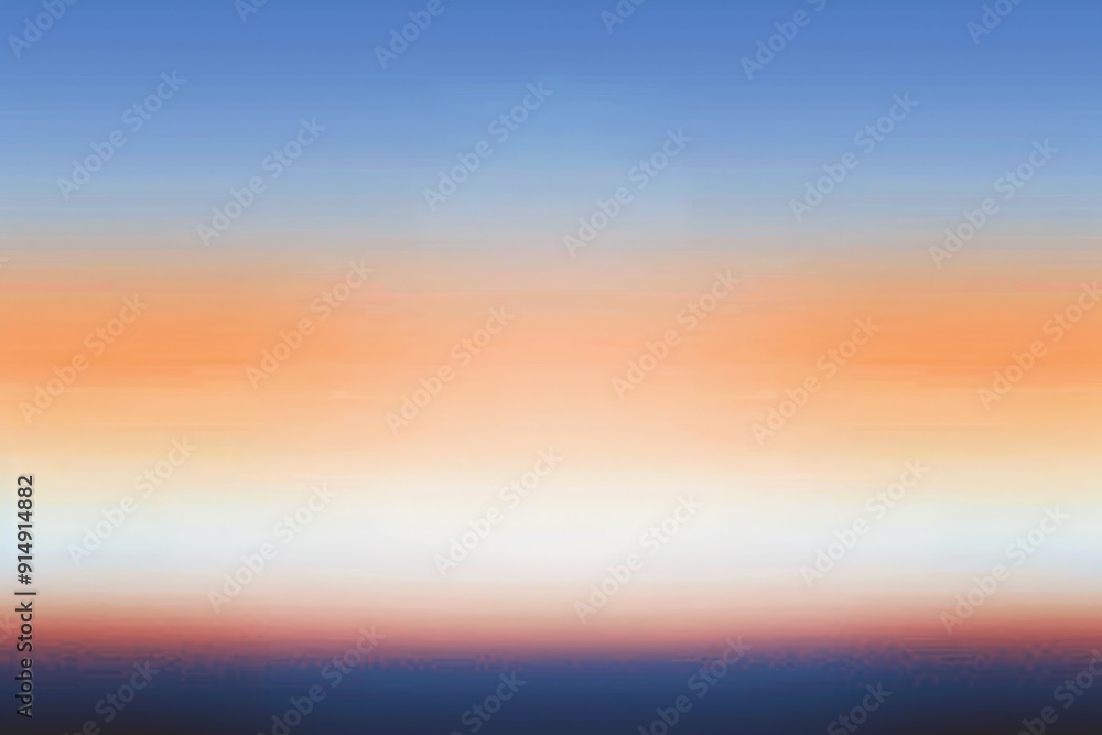 Abstract sky background with a gradient from blue to orange and pink with a horizon line. Abstract sky background with a gradient from blue to orange and pink with a horizon line.