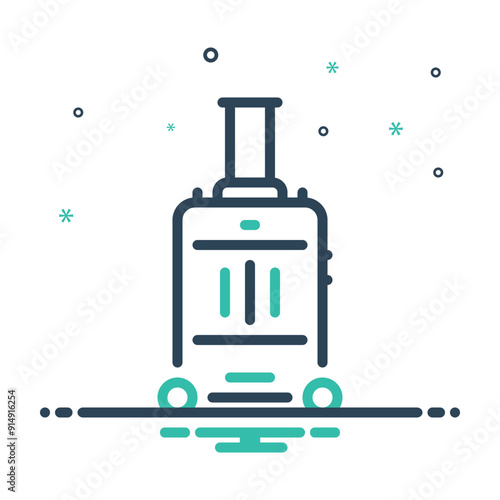 Mix icon for suitcase