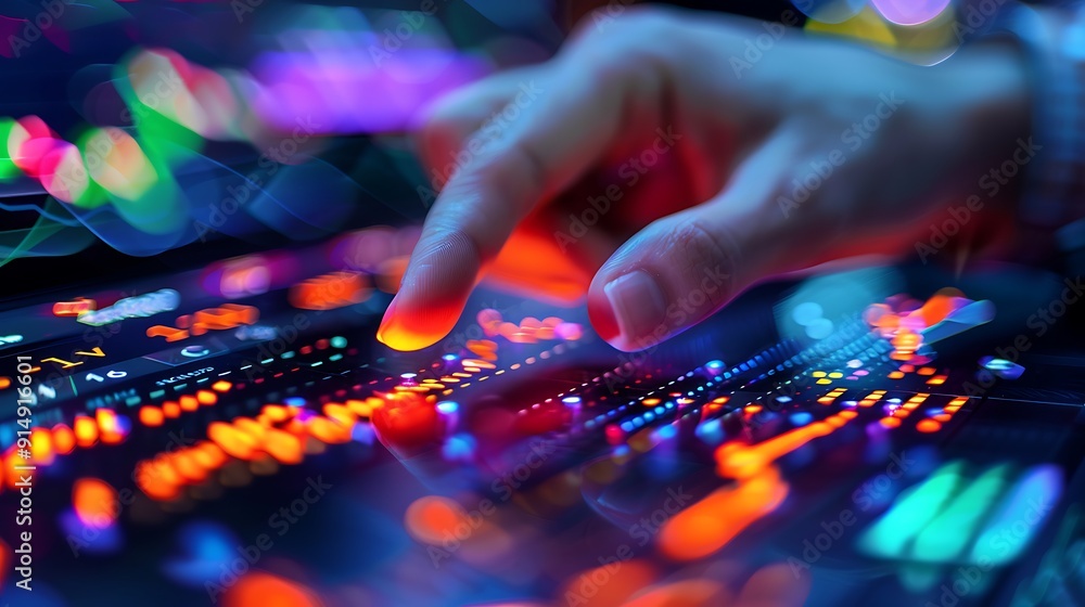 A hand confidently pressing the buy button on a digital stock trading interface, with various stock trends showing upward and downward movements in the background, sharp focus on the hand and button, A hand confidently pressing the buy button on a digital stock trading interface, with various stock trends showing upward and downward movements in the background, sharp focus on the hand and button,