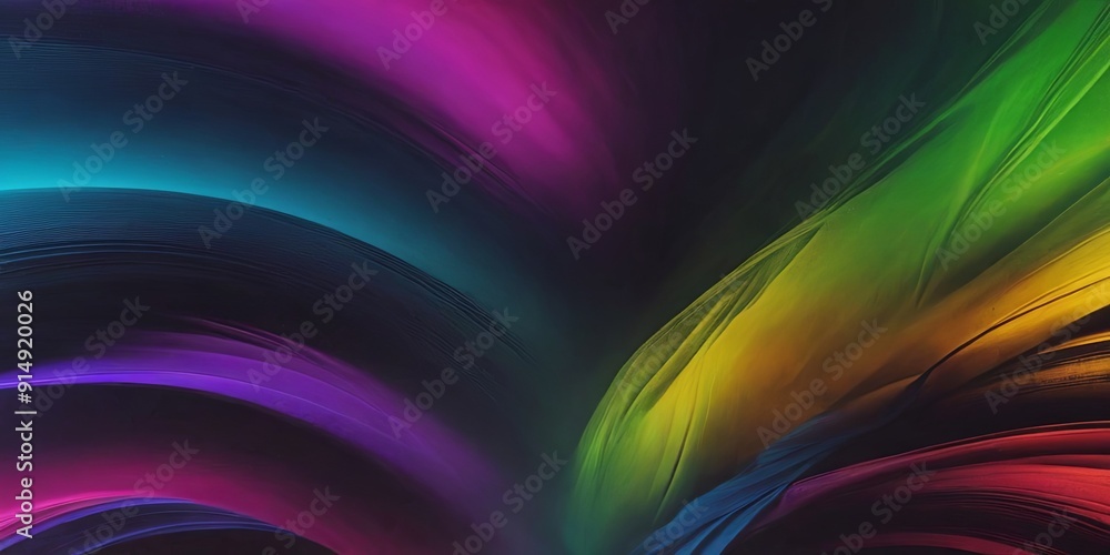 Fototapeta premium A colorful, abstract painting with a rainbow of colors