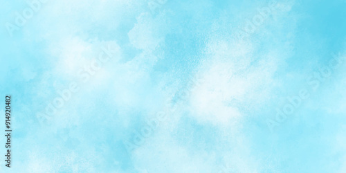blue sky with Textured cloud, Abstract blue isolated on white background. Inspiring Views of Fluffy Clouds Blue Sky Background. Bright and enjoy with the sky refreshing Clearing day and Good weather.	
