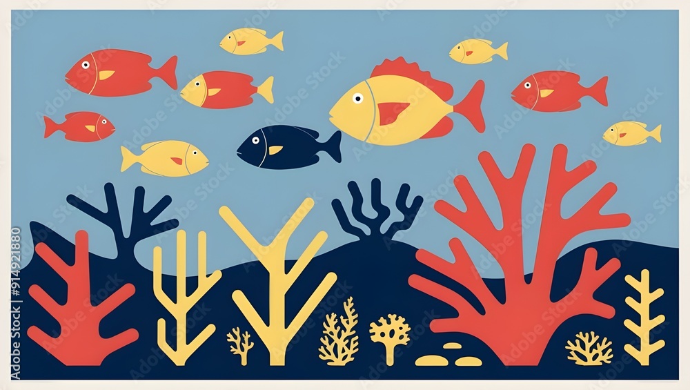 Underwater coral reef Generative AI Underwater coral reef Generative AI