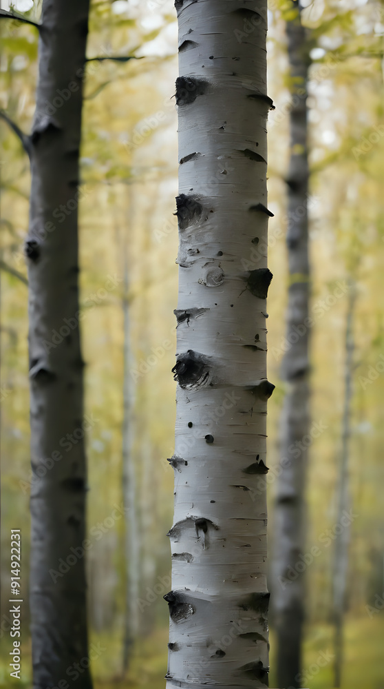 Fototapeta premium a picture of a forest with many trees in it