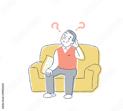 物忘れをするシニア男性