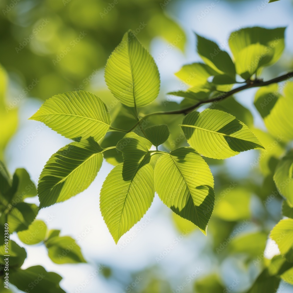Close-up of mature oak leaves with yellowing edges against blurred background. Close-up of mature oak leaves with yellowing edges against blurred background.