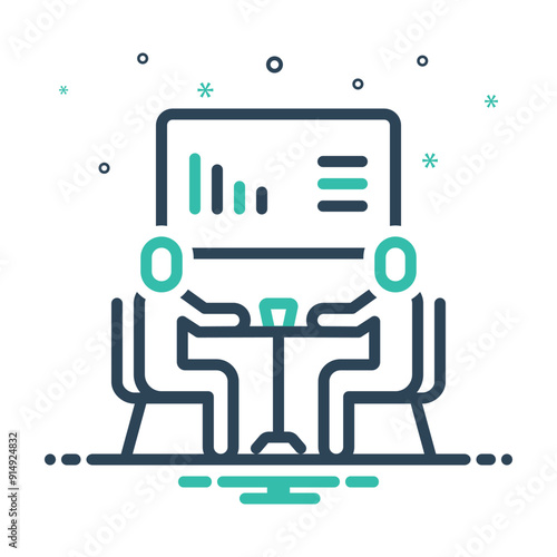 Mix icon for business deal