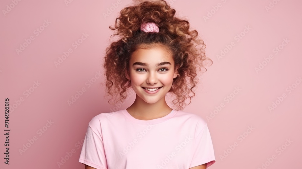 Portrait happy smiling model teenager girl Portrait happy smiling model teenager girl