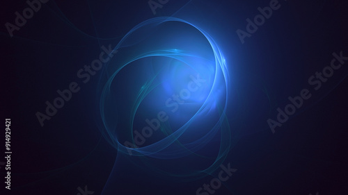 Wallpaper Mural 3D rendering abstract viral shape fractal background. Its not AI Generatd illustration. Torontodigital.ca