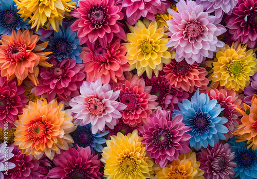 A vibrant close-up of a colorful bouquet of flowers.