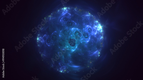 3D manual rendering abstract colorful fractal light background. Its not AI Generatd illustration.