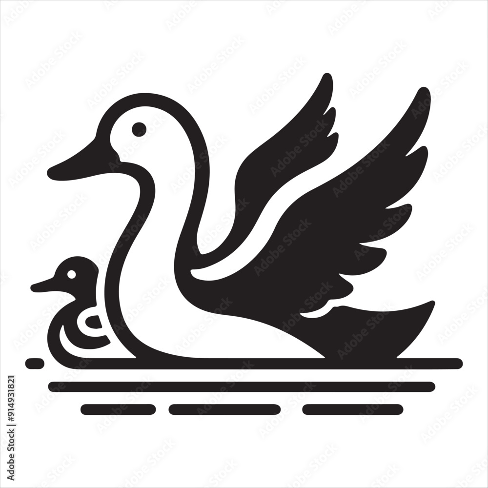 Fototapeta premium A Duck Vector Art Illustration
