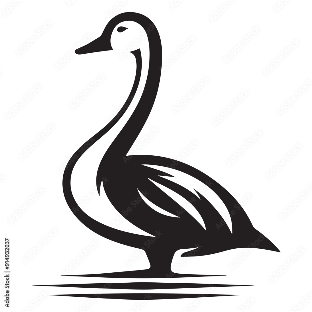 A Duck Vector Art Illustration A Duck Vector Art Illustration