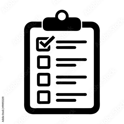 Checklist logotype, to-do list with checkmarks icon and vector illustration isolated on a white background