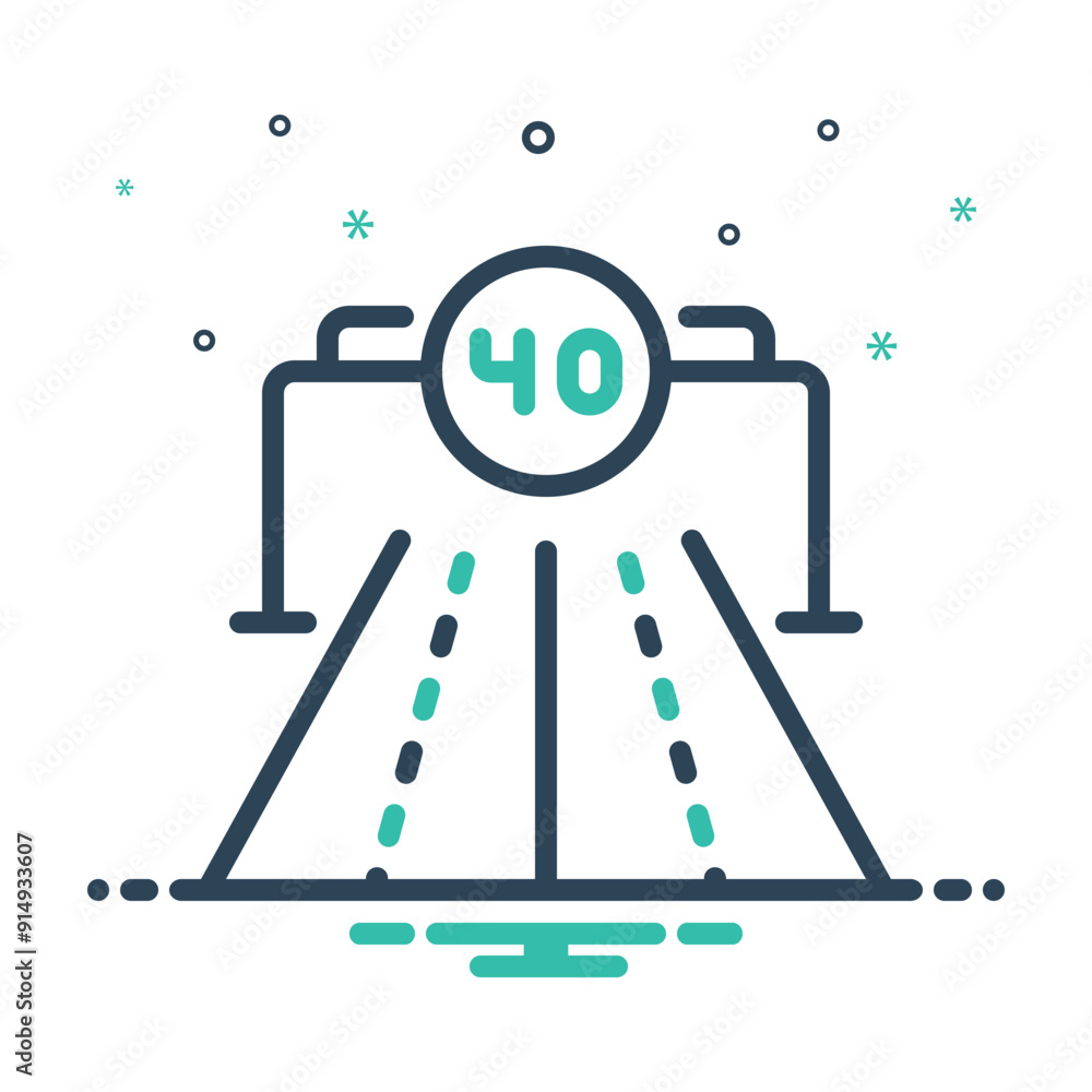 Mix icon for speed limit