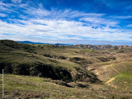 landscape with blue sky