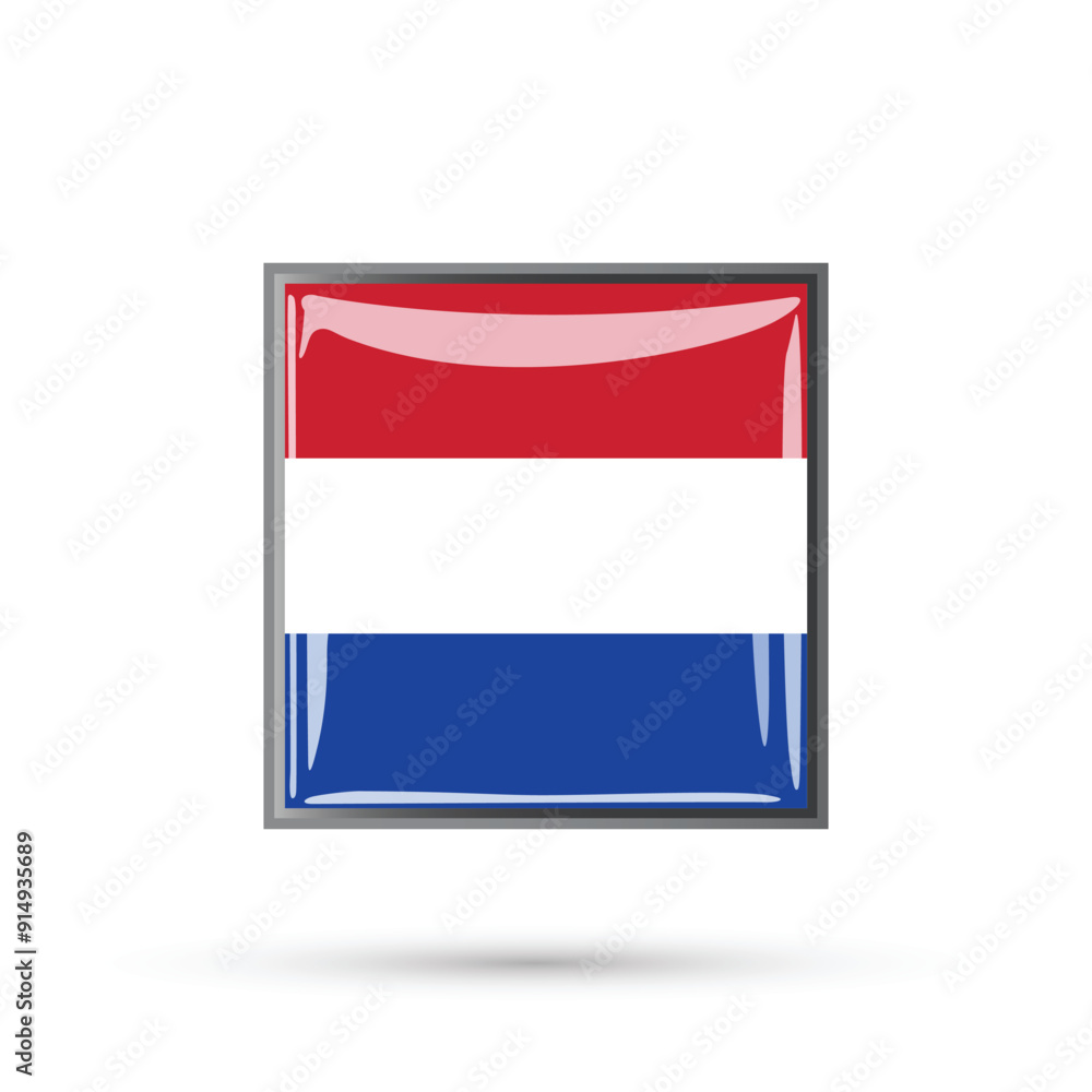 Netherlands flag. Netherlands square national flag vector illustration isolated on white background editable for national day celebration on 5th may or may 5, election social media and websites Netherlands flag. Netherlands square national flag vector illustration isolated on white background editable for national day celebration on 5th may or may 5, election social media and websites