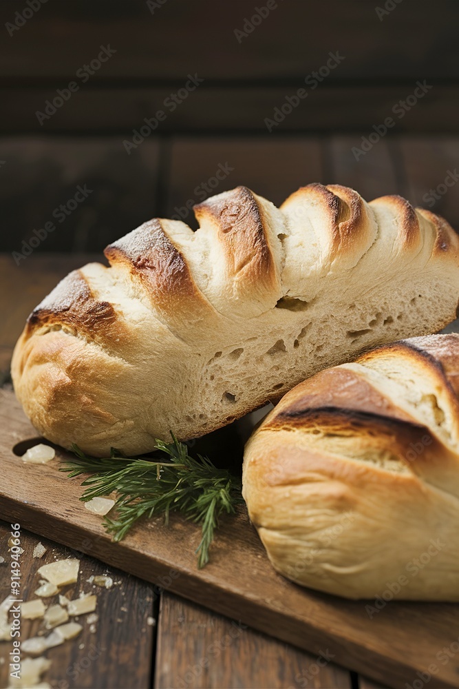 Homemade bread with parmesan cheese Homemade bread with parmesan cheese