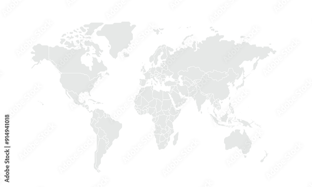 World map Grayscale,isolated on white background for website layouts,background,education, precise,customizable,Travel worldwide,map silhouette backdrop,earth geography, political,reports. World map Grayscale,isolated on white background for website layouts,background,education, precise,customizable,Travel worldwide,map silhouette backdrop,earth geography, political,reports.