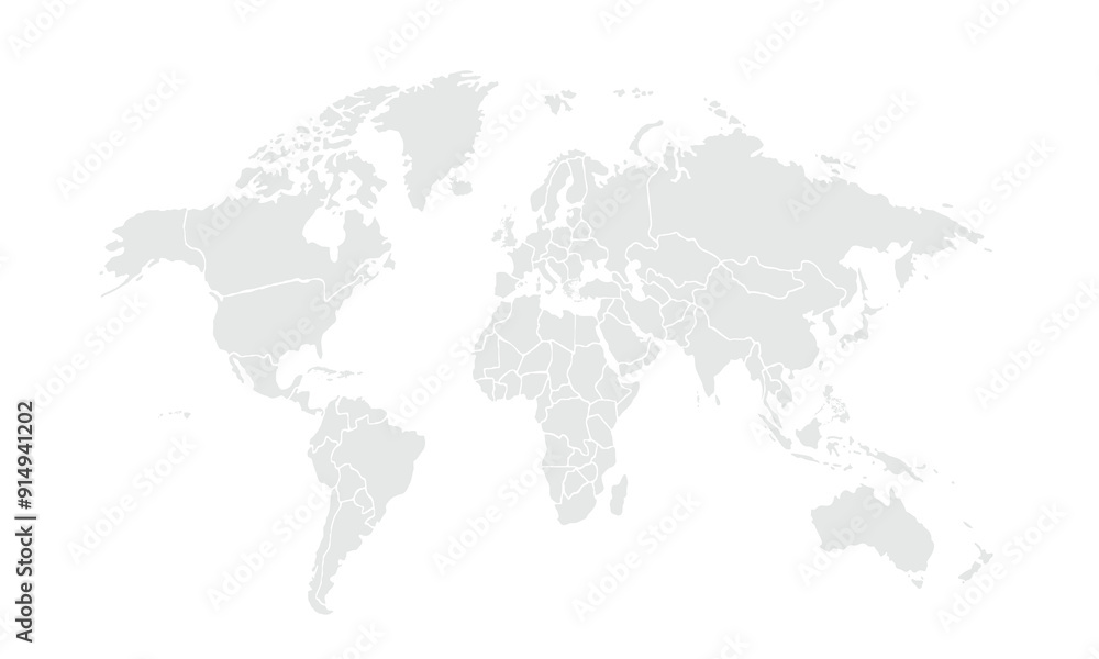World map Grayscale,isolated on white background for website layouts,background,education, precise,customizable,Travel worldwide,map silhouette backdrop,earth geography, political,reports. World map Grayscale,isolated on white background for website layouts,background,education, precise,customizable,Travel worldwide,map silhouette backdrop,earth geography, political,reports.