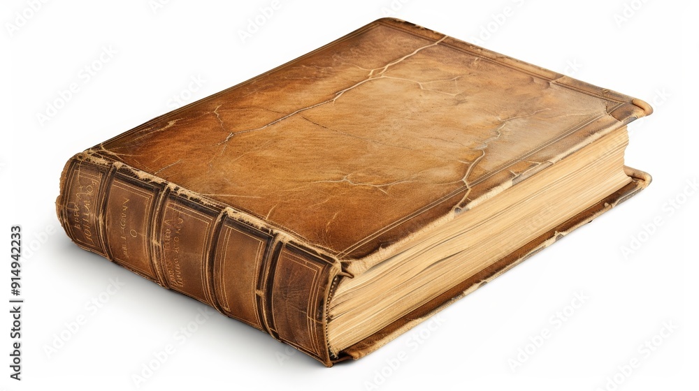 An isolated image of a hardcover book with a classic cover design, separated from a white background to highlight its textured finish and refined aesthetics. An isolated image of a hardcover book with a classic cover design, separated from a white background to highlight its textured finish and refined aesthetics.
