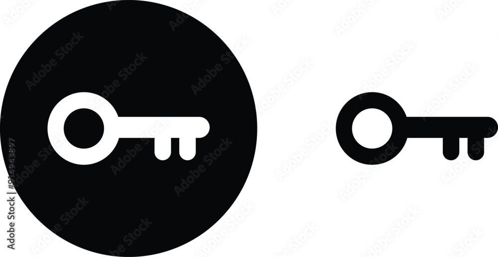 Key icon set. Key black flat and line vector collection isolated on transparent background. Key symbol in generic style. Access keys concept for house, room, office, unlock, safety, secret, door more Key icon set. Key black flat and line vector collection isolated on transparent background. Key symbol in generic style. Access keys concept for house, room, office, unlock, safety, secret, door more