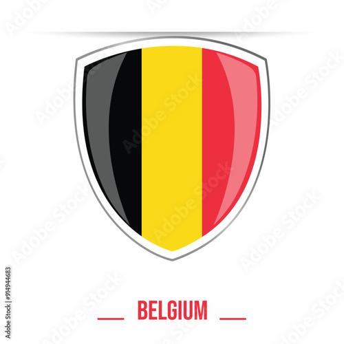 Free Download Belgium Flag. Flag of Belgium shield shape vector illustration isolated on white background national day celebration 21 july poster banner flyer social media and web.  - GFXLoad