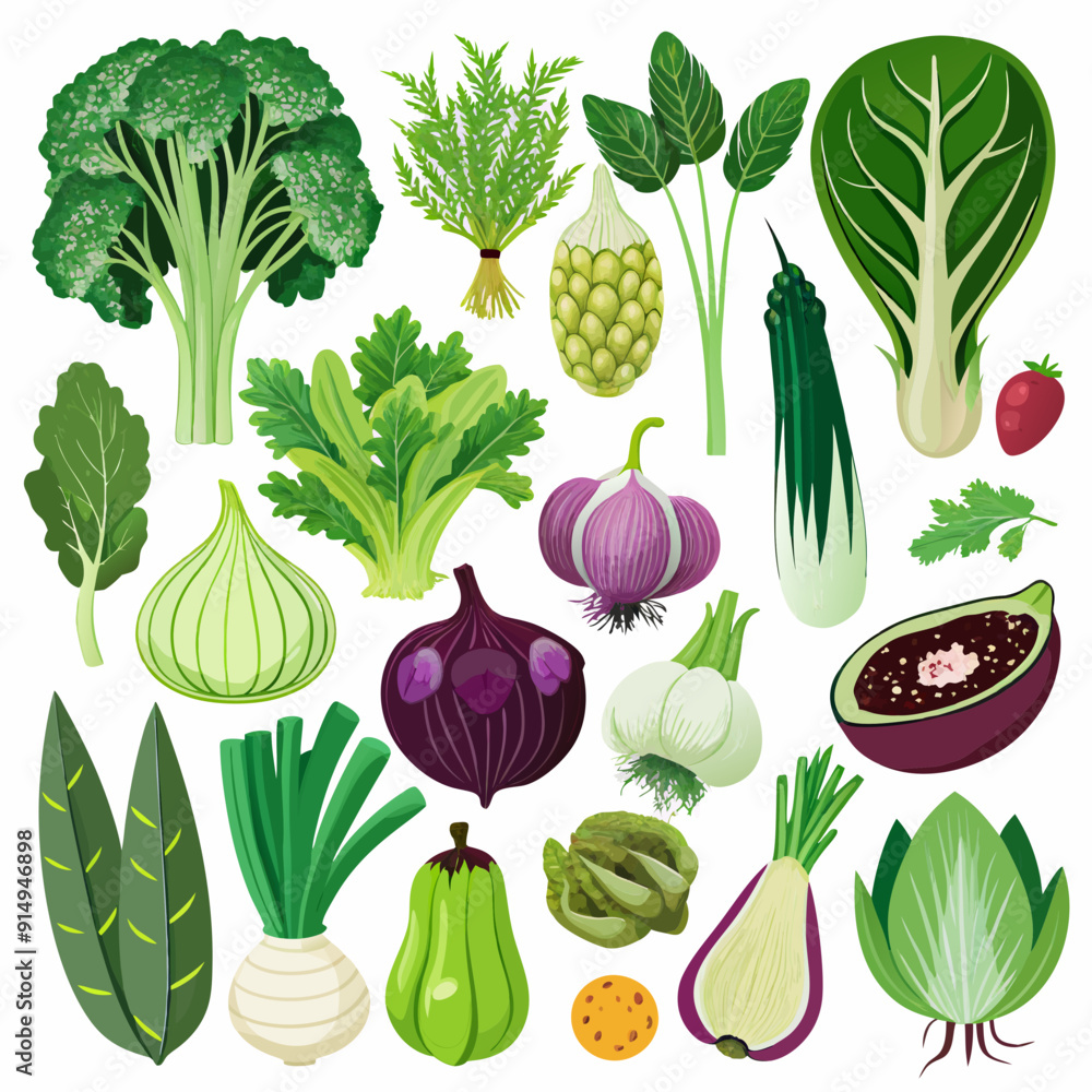 Detailed Collection of Vegetables and Fruits Isolated on White Background, Featuring Fresh Produce Sets for Healthy Eating, Grocery Branding, and Clean, Modern Food Illustrations Detailed Collection of Vegetables and Fruits Isolated on White Background, Featuring Fresh Produce Sets for Healthy Eating, Grocery Branding, and Clean, Modern Food Illustrations