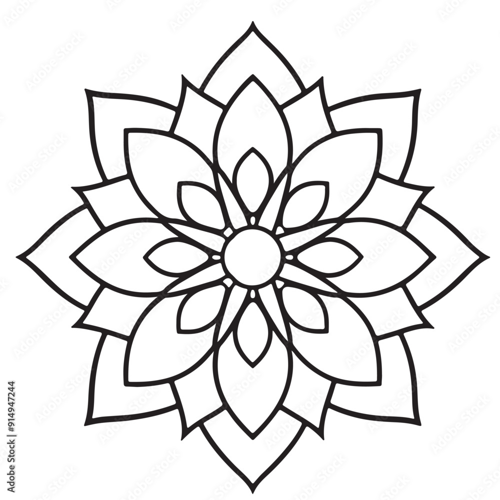 Blossom Mandala Shape. Circular pattern in form of mandala, tattoo, decoration. Decorative ornament in ethnic oriental style. Blossom Mandala Shape. Circular pattern in form of mandala, tattoo, decoration. Decorative ornament in ethnic oriental style.