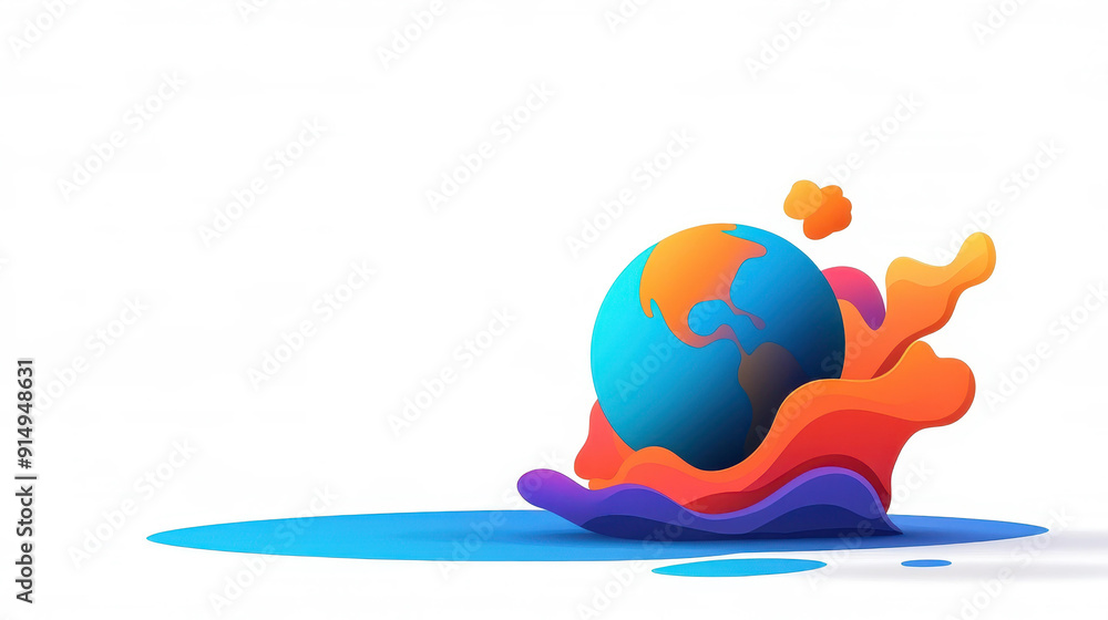 Explore the fusion of global tech and communication in vibrant illustrations that showcase a digital world interconnected. Explore the fusion of global tech and communication in vibrant illustrations that showcase a digital world interconnected.