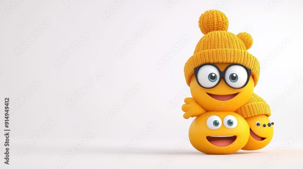 A cheerful cluster of vibrant yellow emojis floats on a clean white background, adding a playful touch to modern design. A cheerful cluster of vibrant yellow emojis floats on a clean white background, adding a playful touch to modern design.