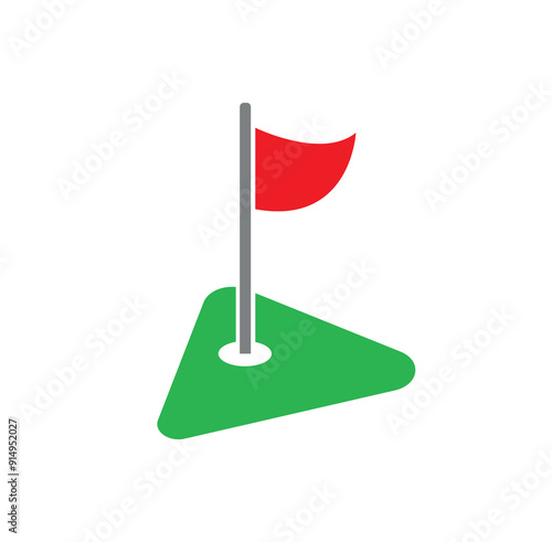 mini golf icon on white background	