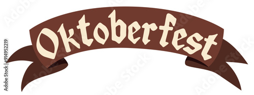 Brown ribbon with the inscription "Oktoberfest".