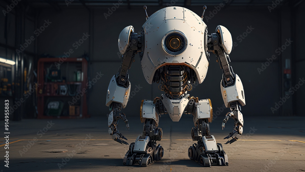 Fototapeta premium robot cyborg soldier