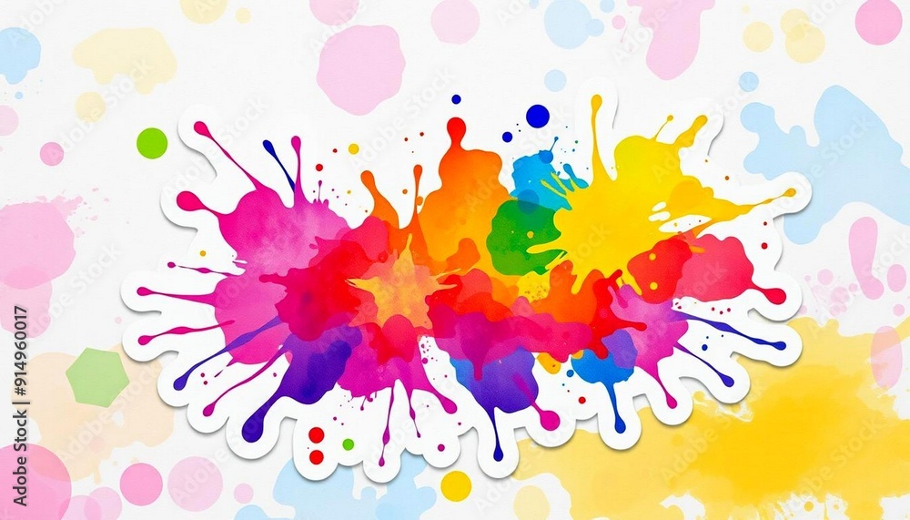 Fototapeta premium rainbow splash,watercolor,spray-paint style,background